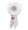 Beistle Pack of 6 White and Purple "Bride to Be" Wedding Shower Celebration Rosette Ribbons 6.5"